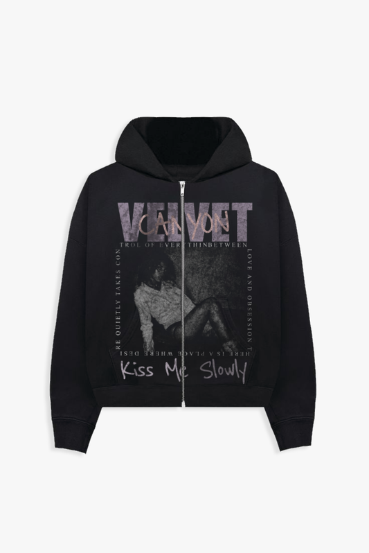 KISS ME SLOWLY ZIP UP HOODIE