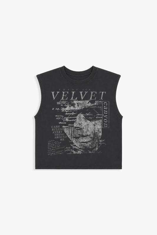 CASH RULES SLEEVELESS TEE