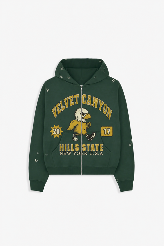 HILLS STATE ZIP UP HOODIE