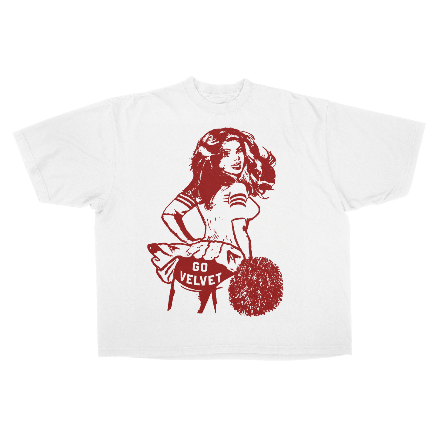 CHEERLEADER WHITE TEE